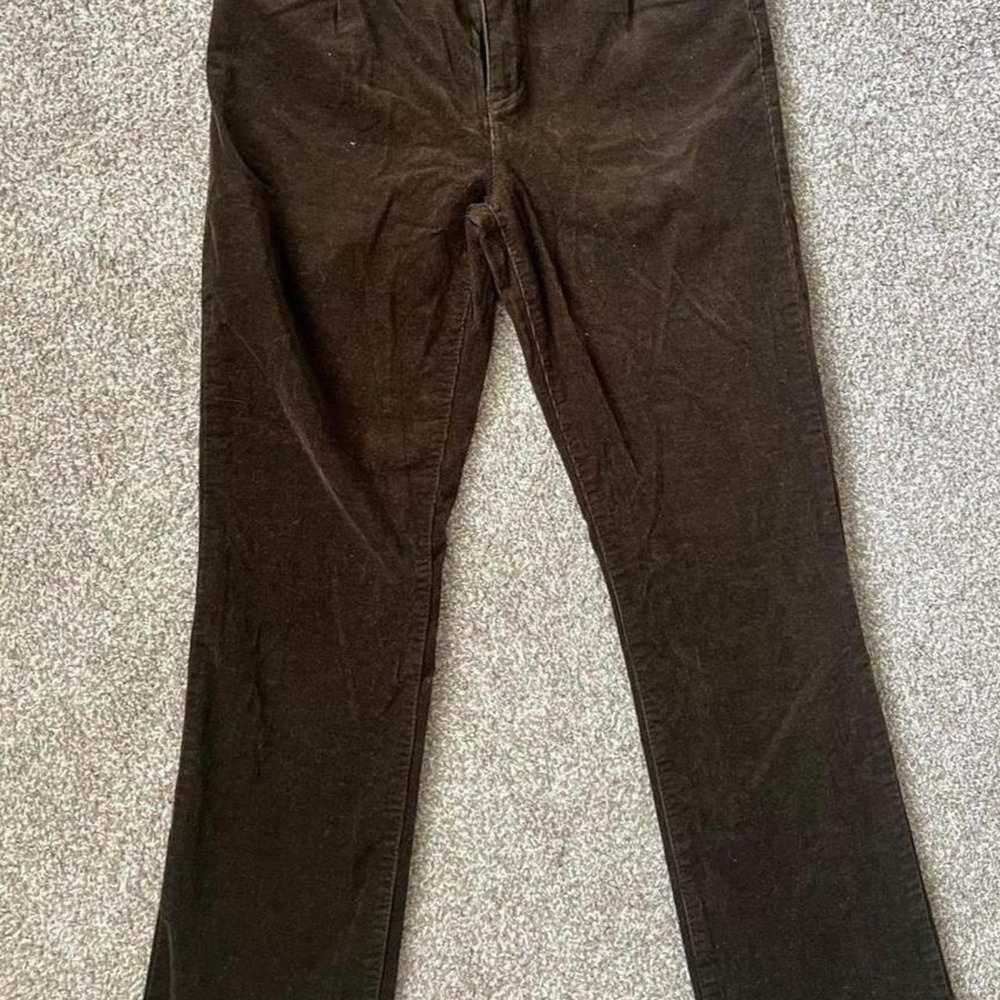 LRL Lauren Jeans Co. Chocolate Brown Corduroy Pants Women Size 4